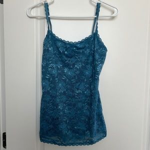 NWT Cosabella long camisole, blue lace, size medium
